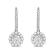 White Cubic Zirconia 14k White Gold Earrings With Velvet Gift Box 2.00ctw