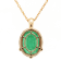 5.52 Ctw Emerald and 0.28 Ctw White Diamond Pendant in 14K YG