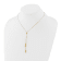 14K Yellow Gold Polished Adjustable Y Drop Necklace