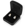 White Cubic Zirconia 14k Yellow Gold Studs With Velvet Gift Box 1.00ctw