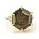 Golden Sheen Sapphire Hexagon Ring In 18K Gold Over Sterling Silver 14.23ctw