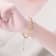 Pave CZ Link Chain Bracelet In 14K Gold Over Brass