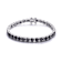 Black CZ Tennis Bracelet In Sterling Silver