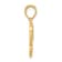 14K Yellow Gold Polished Floral with Bird Circle Pendant