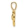 14k Yellow Gold Polished Heart Diamond Pendant