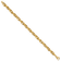 14K Yellow Gold Polished and Grooved Fancy Oval Link Bracelet