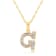 White Diamond Accent 10k Yellow Gold G Initial Pendant With 18” Rope Chain
