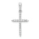 Rhodium Over 14k White Gold Diamond Cross Pendant