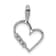 Rhodium Over 14k White Gold Diamond Heart Pendant