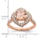 14K Rose Gold Morganite Diamond Halo Engagement Ring 1.91ctw