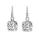 CZ Drop Earrings In Sterling Silver
