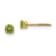 14k Yellow Gold Children's 3mm Peridot Simulant Stud Earrings