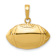 14k Yellow Gold Textured Football Profile Pendant