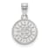 Rhodium Over Sterling Silver MLB Seattle Mariners LogoArt Circle Pendant