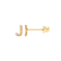 14k Yellow Gold Initial Earrings -J