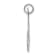 Rhodium Over Sterling Silver Fancy Script Letter M Initial Charm
