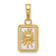 14k Yellow Gold and Rhodium Over 14k Yellow Gold Sun in Frame Pendant