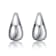 Gleaming Mini Huggie Earrings In Rhodium Over Brass