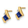 10k Yellow Gold 0.64ctw Cushion Lab Created Sapphire September
Birthstone and Diamond Stud Earrings