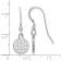 Rhodium Over Sterling Silver NHL Boston Bruins LogoArt Dangle Earrings