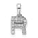 14K White Gold Diamond Letter R Initial with Bail Pendant