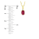 0.55ctw Oval Ruby and Round White Diamond Accent Pendant in 14k Yellow Gold