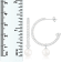 White Cultured Freshwater Pearl Rhodium Over Sterling Silver 7-8mm Round Earrings