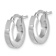 Rhodium Over 14k White Gold Polished 9/16" Square Tube Hoop Earrings