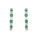 Green Color Cubic Zirconia, Rhodium White Gold Over Brass Base Inside
Out Hoop Earrings 6.9ctw