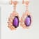 Amethyst and CZ 6.95 Ctw Pear 18K Rose Gold Over Sterling Silver Center
Design Earrings Jewelry