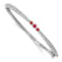 Rhodium Over 14K White Gold Lab Grown Diamond and Lab Created Ruby
Bangle 1.18ctw