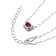 Red Lab Created Ruby Rhodium Over Sterling Silver Paperclip Necklace 2.60ctw
