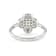 Moissanite Rhodium Over Sterling Silver 4-Leaf Clover Cluster Ring