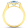 3.51ctw Blue Aquamarine and Diamond 14K Yellow Gold Halo Ring