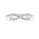 Lab Grown Diamond Rhodium Over Sterling Silver Criss Cross Infinity Ring
VS- GH