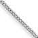 Rhodium Over 14k White Gold 0.9mm Solid Box 14 Inch Chain