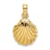 10K Yellow Gold Polished Scallop Shell Charm