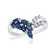 0.59ctw Sapphire and Diamond Ring in 14k White Gold