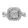 Rhodium Over 14K White Gold Lab Grown Diamond VS/SI GH, Cluster Ring 0.991ctw