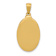 14k Yellow Gold Satin Saint Theresa Oval Medal Pendant