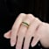 Emerald Color CZ Channel-Set Band Ring In 14K Gold Over Sterling Silver
