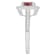 7mm Round Garnet 1/5 ctw Diamond Rhodium Over Sterling Silver Halo Ring
