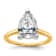 14K Yellow Gold With White Gold Accents 3 1/2 ct. D E F Pure Light Pear
Moissanite Solitaire Ring