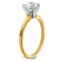 14K Yellow Gold With White Gold Accents 1 ct. D E F Pure Light Round
Moissanite Solitaire Ring