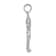 Rhodium Over 14k White Gold Polished and Textured 3D Flamingo Charm