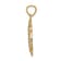 14K Two-tone Gold Diamond-cut Owl on the Moon Pendant