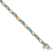 14k Yellow Gold Diamond and Blue Topaz Bracelet