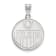 Rhodium Over Sterling Silver NHL LogoArt Edmonton Oilers Large Pendant
