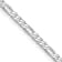 14K White Gold 2.25mm Flat Figaro Chain Necklace