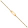 14k Yellow Gold Oval Figaro Link ID Bracelet
